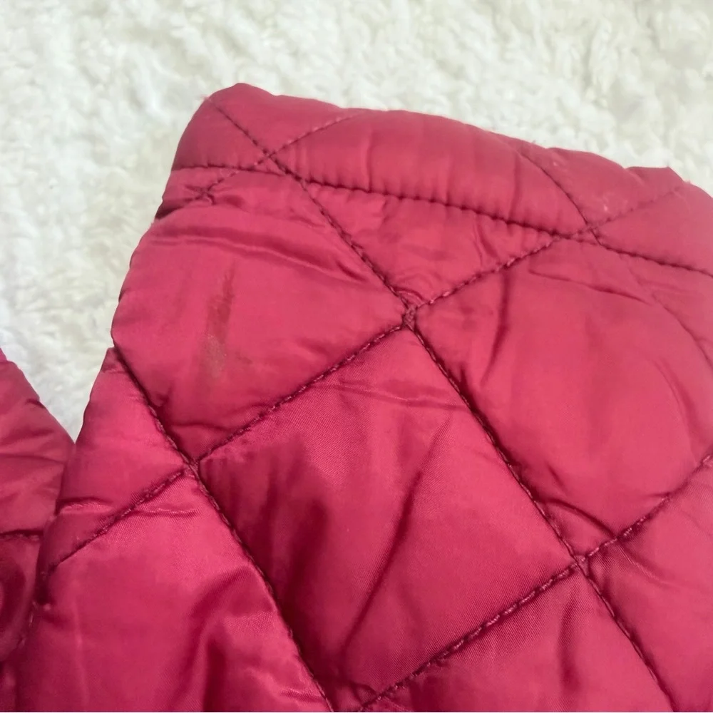 Burberry Baby Girls Puffer Jacket 12m Nova Check Berry Pink Horse Hooded Kids